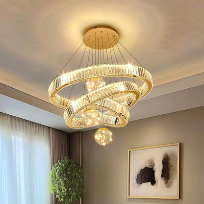 Lustre Espiral de Cristal Art Toque™